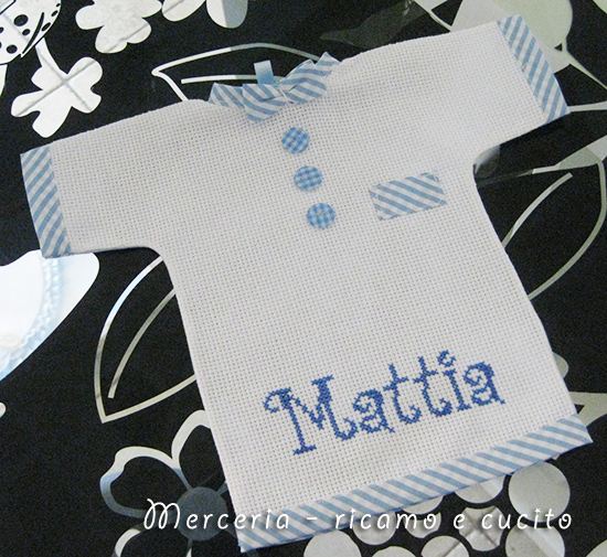 Maglietta auto "bimbo a bordo" per Mattia