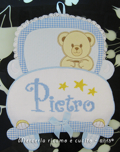 Fiocco nascita macchina celeste per Pietro