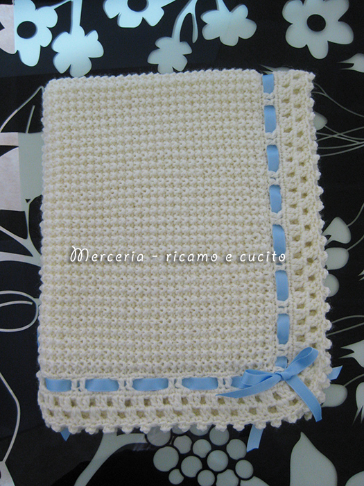 Copertina in cotone con gatto ricamato