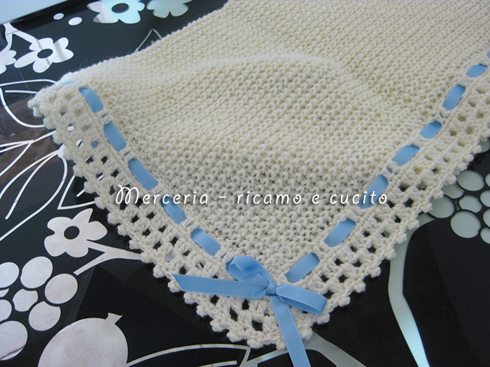 Copertina in cotone con gatto ricamato