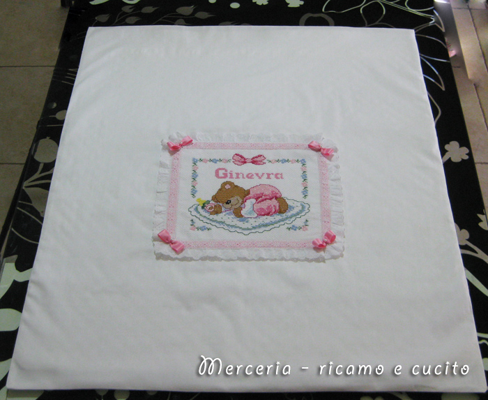 Coperta copripiumino con orsetto dormiglione per Ginevra