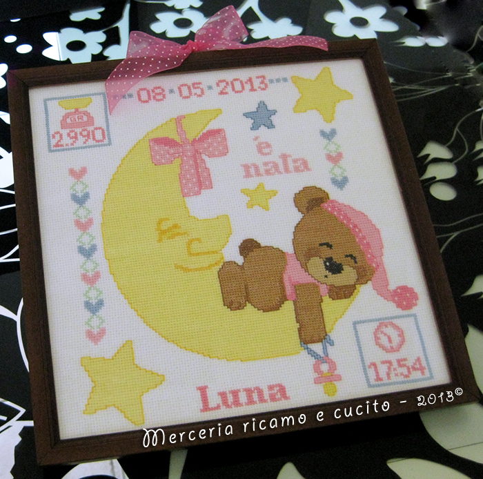 Quadretto nascita per Luna