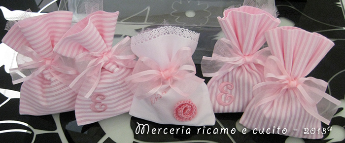 Sacchettini bomboniere portaconfetti per Elisa