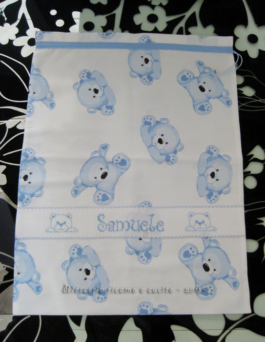 Sacchetto con orsetti nascita e asilo per Samuele