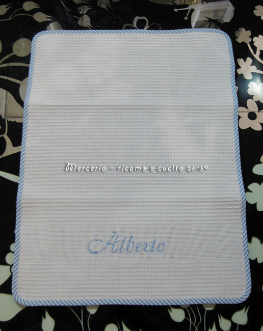 Asciugamani asilo in cotone nido d’ape per Alberto