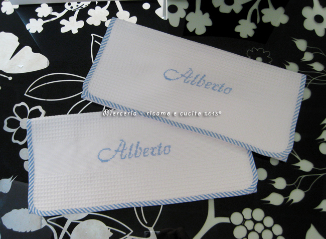 Asciugamani asilo in cotone nido d’ape per Alberto