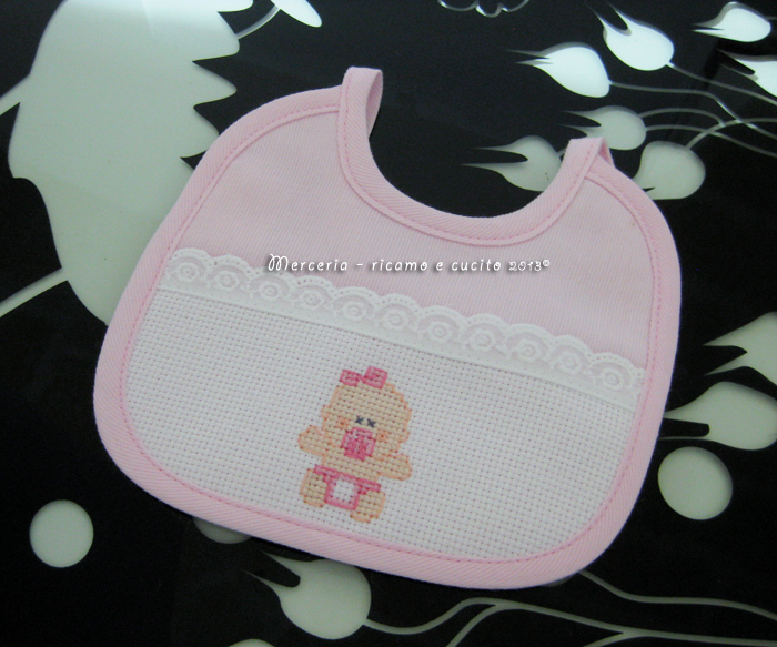 Bavette prima misura con simpatici disegni ricamati