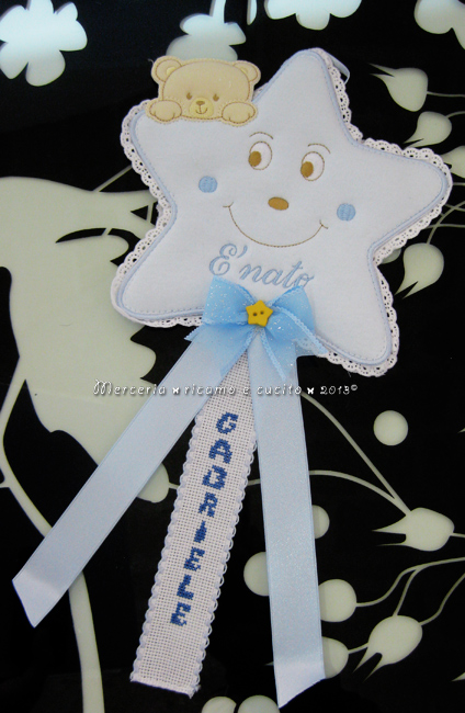 Fiocchi nascita stellina celeste per Gabriele