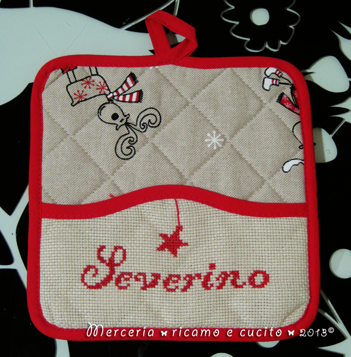 Set cucina - Guanto e presine con renne per Maria e Severino