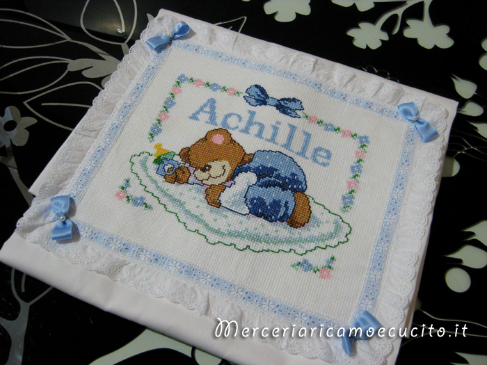 Coperta copripiumino con orsetto dormiglione per Achille