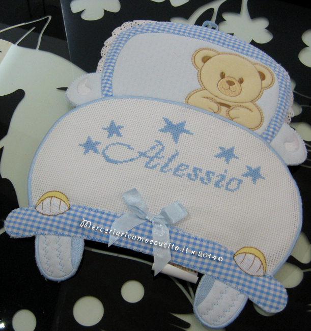 Fiocco nascita macchina celeste per Alessio