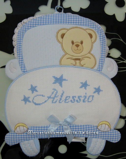 Fiocco nascita macchina celeste per Alessio