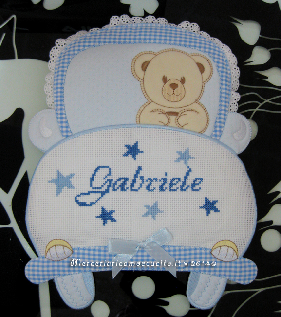 Fiocco nascita macchina celeste per Gabriele