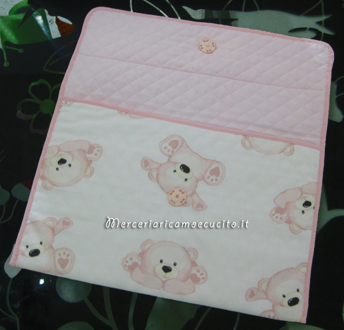Busta trapuntata portaoggetti con orsetti per Sarah