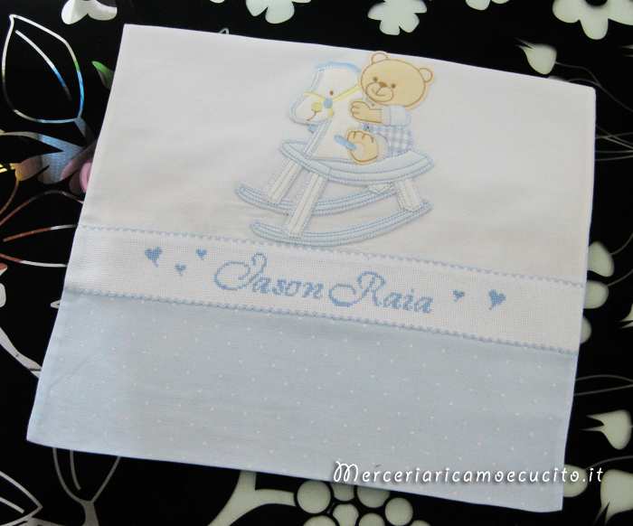 Sacchetto nascita bicolore pois per Jason Raia