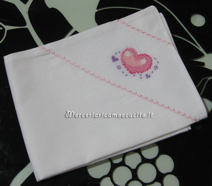 Coordinato copertina copripiumino con gatto Minou e set lenzuolino con cuori