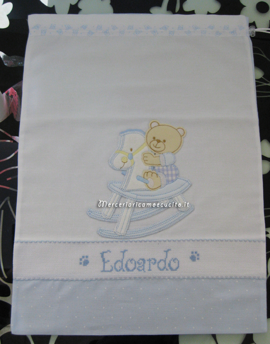 Set corredino per nascita - Sacchetti, bavette e fiocco nascita aeroplano per Edoardo