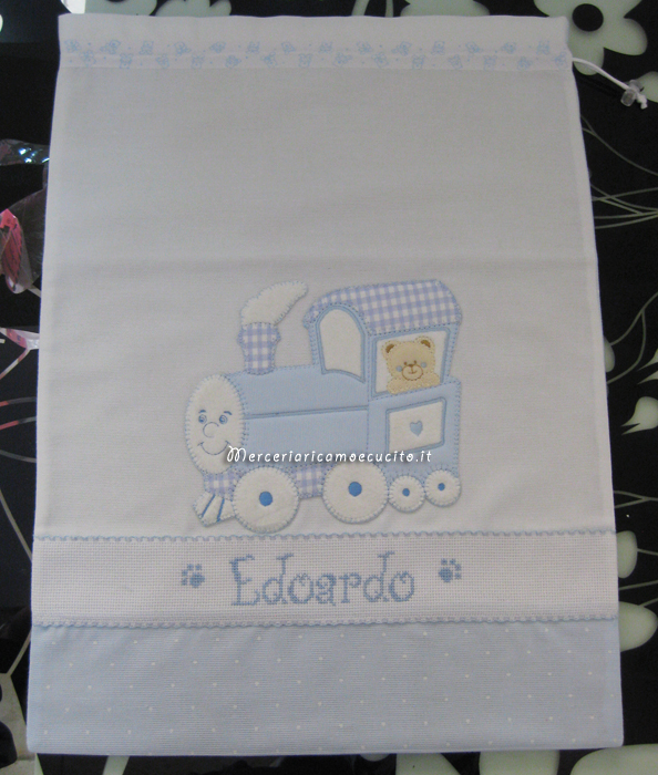 Set corredino per nascita - Sacchetti, bavette e fiocco nascita aeroplano per Edoardo