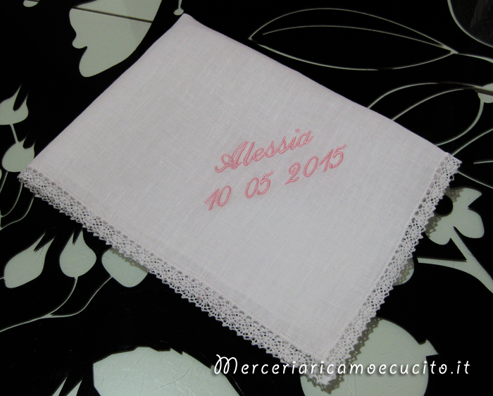 Asciugamano battesimo per Alessia