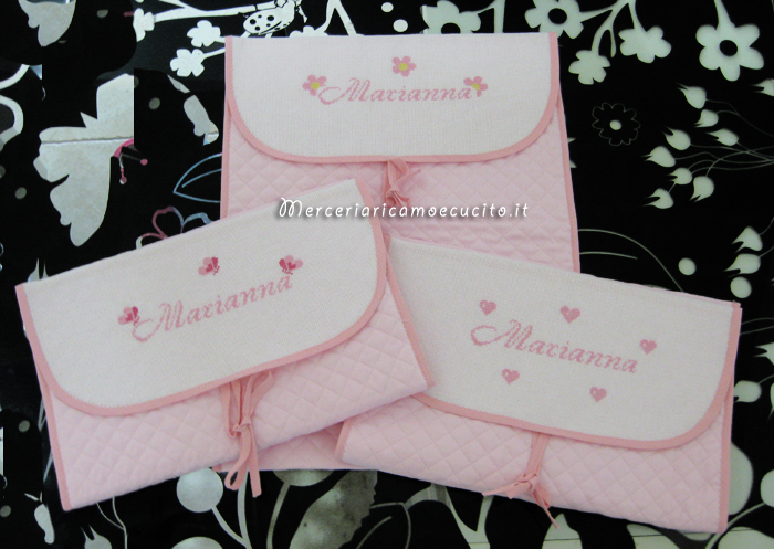 Buste portaoggetti trapuntata per Marianna