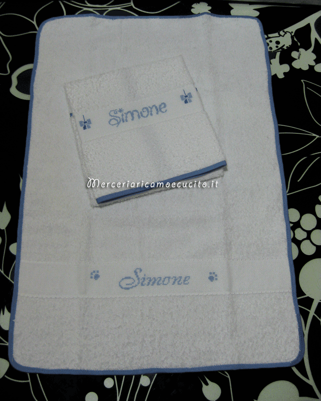 Asciugamani asilo in spugna e nido d'ape per Simone