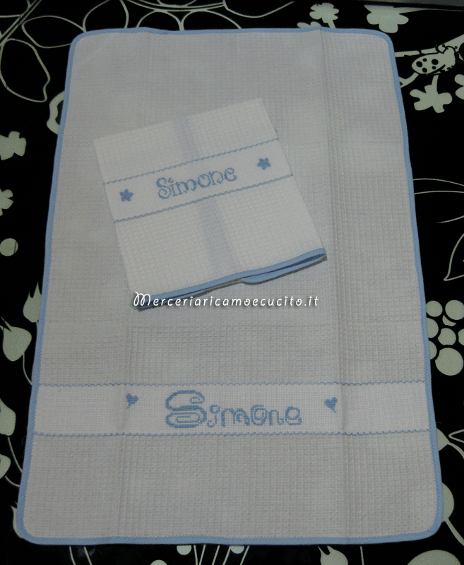 Asciugamani asilo in spugna e nido d'ape per Simone