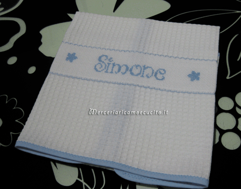 Asciugamani asilo in spugna e nido d'ape per Simone