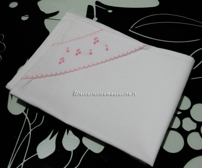 Lenzuolino in cotone con dedica musicale per Chloe