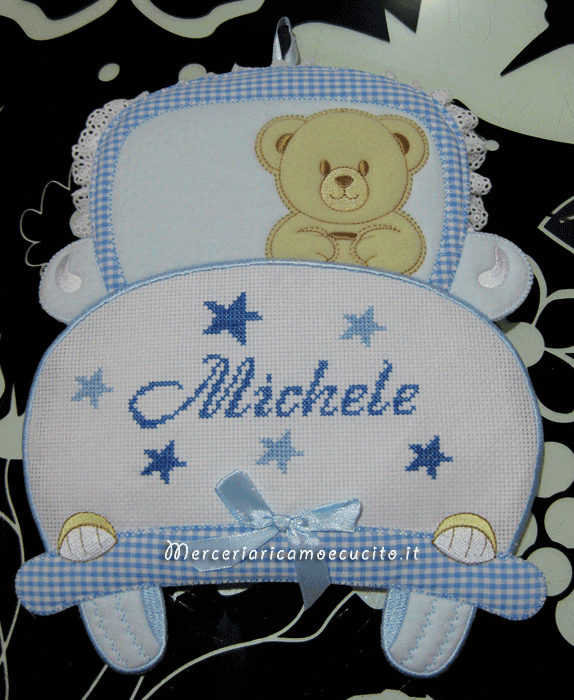 Coccarda Fiocco nascita macchina celeste per Michele