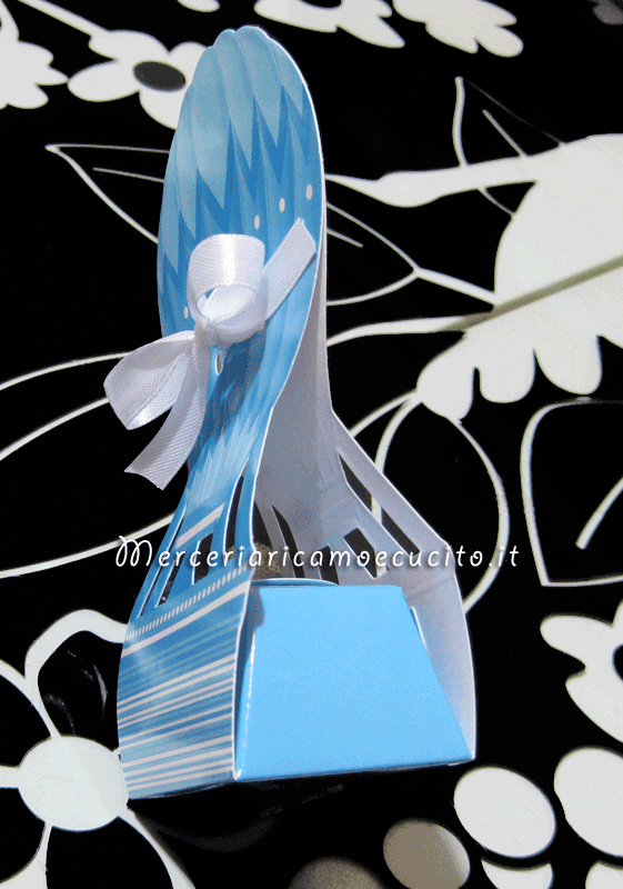 Scatolina bomboniera portaconfetti mongolfiera per bambino