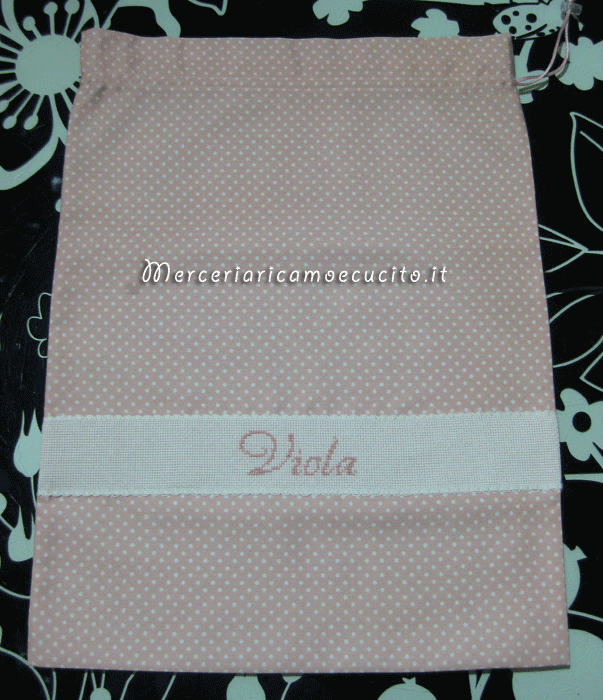 Accappatoio in spugna con cuori e sacchetti pois per Viola e Claudio