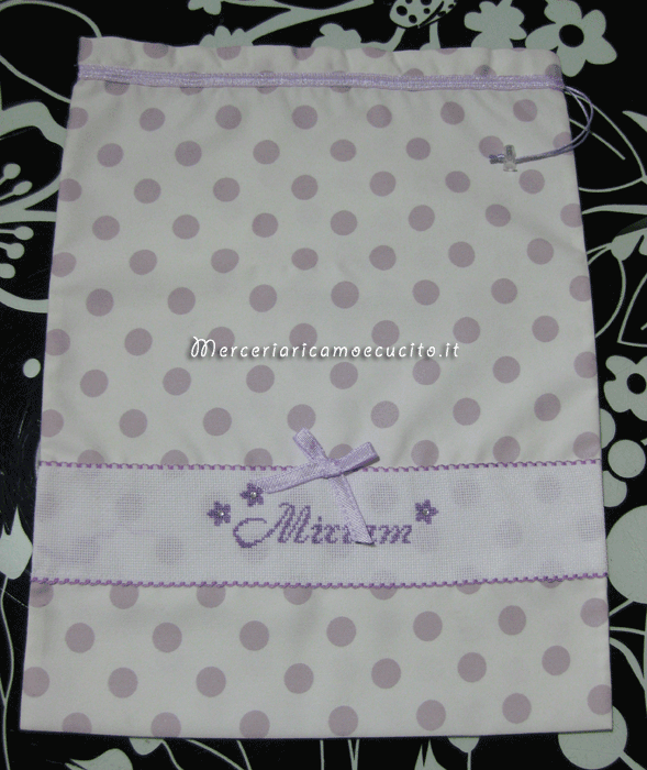 Sacchetto pois nascita e asilo per Miriam