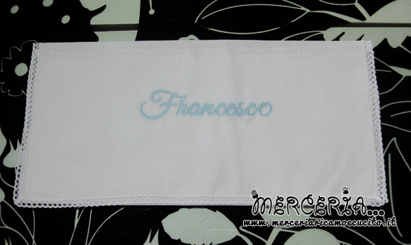 Asciugamano con merletto in cotone personalizzato con nome