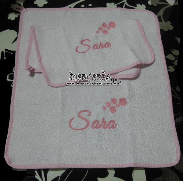 Asciugamano in spugna personalizzato per Sara