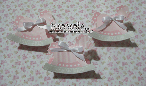 Bomboniere portaconfetti cavalluccio rosa per Ariannna Pia