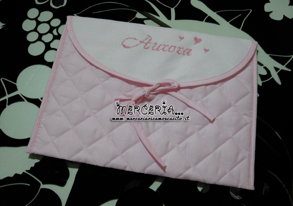 Busta portaoggetti, portaposate e tovaglietta per Aurora