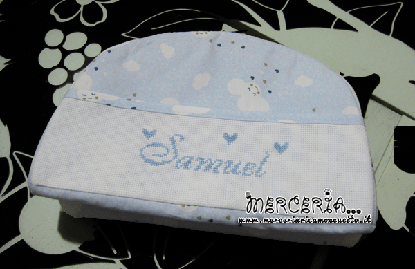 Set nascita - Accappatoio, beauty e coprifasciatoio per Samuel