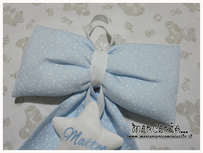 Fiocco nascita con stelline per Matteo