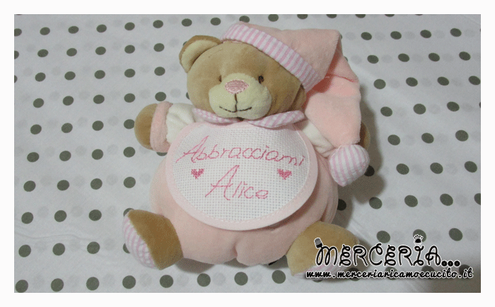 Set regalo con orsetto e copertina rosa per Alice