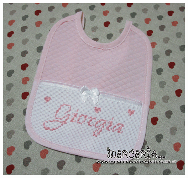 Bavetta con rombetti rosa per Giorgia