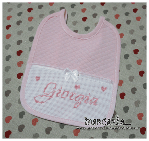 Bavetta con rombetti rosa per Giorgia