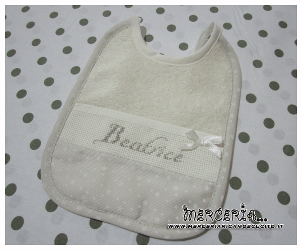 Bavette con cuoricini e stelle personalizzate per Beatrice