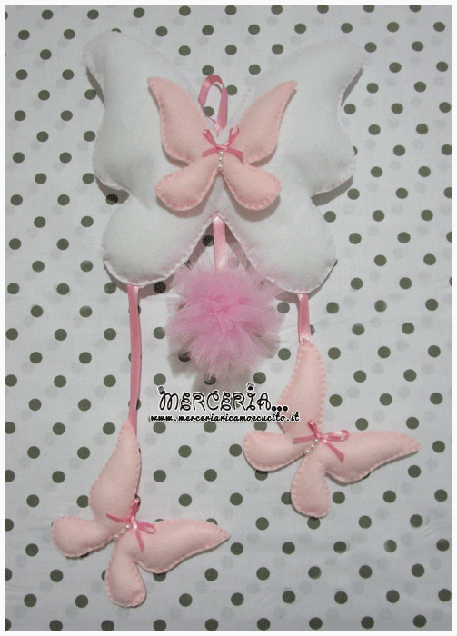 Fiocco nascita farfalla con farfalline