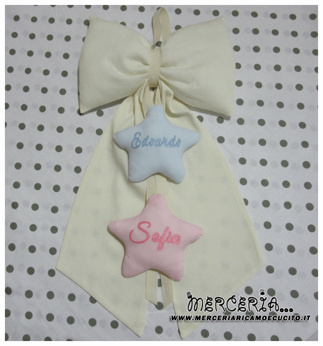 Fiocco nascita gemelli per Sofia e Edoardo