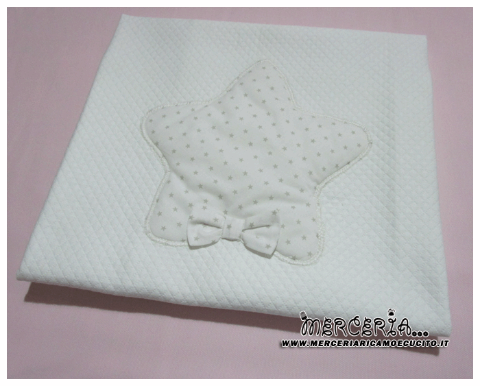 Coordinato culla copertina in cotone e paracolpi stellato