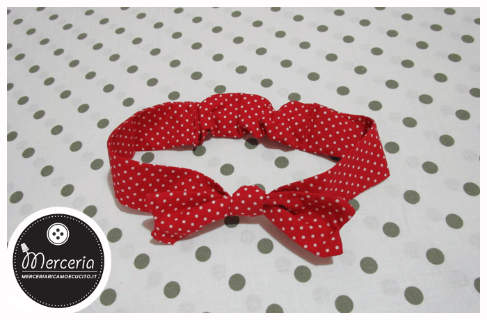 Fascia per capelli pois