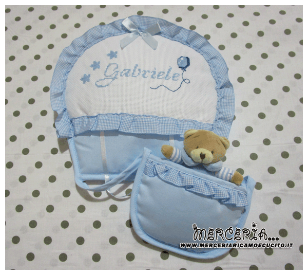 Fiocco nascita mongolfiera celeste per Gabriele