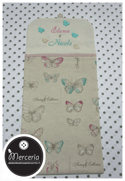 Porta pannolini butterfly per Elena e Nicole