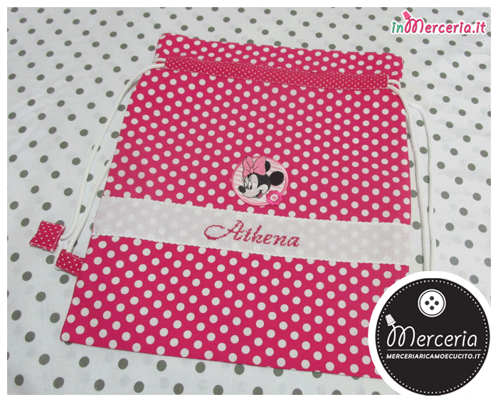 Set Asilo - Sacchetto e ascigamani Minnie per Athena