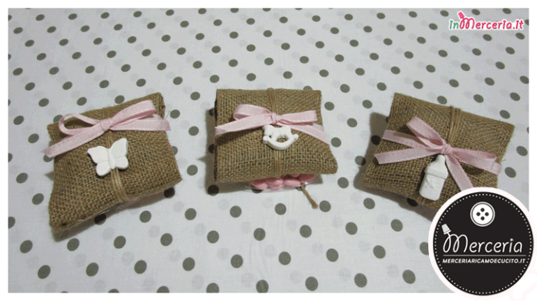 Sacchetto bomboniera con lavanda e gessetto